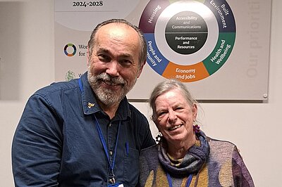 Councillors Chris West and Jan Goffy