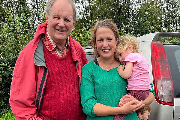 Children’s Laureate Sir Michael Morpurgo OBE with campaigner Councillor Cheryl Cottle-Hunkin