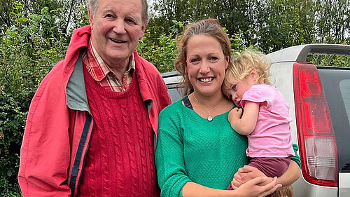 Sir Michael Morpurgo OBE with Councillor Cheryl Cottle-Hunkin